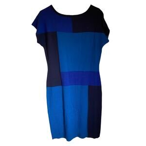 The Limited Blue Color Block Dress New With Tags